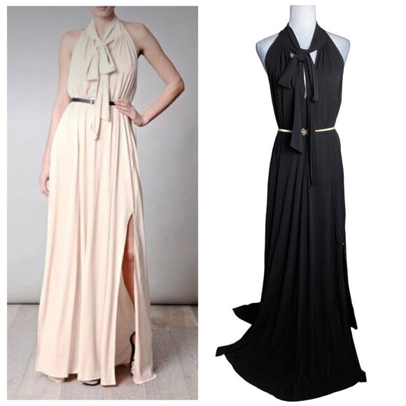 MaxMara NWT $925 SportMax by MaxMara Italian Black "Belli" Long Gown Womens Med - Picture 1 of 11